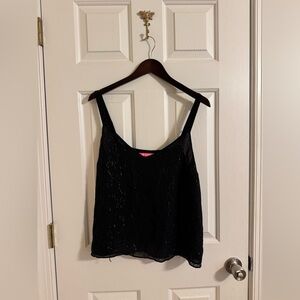 Lilly Pulitzer Tank Size Large Elegant Black Sparkle